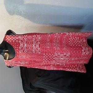 Linen summer dress size large with pockets no tags new